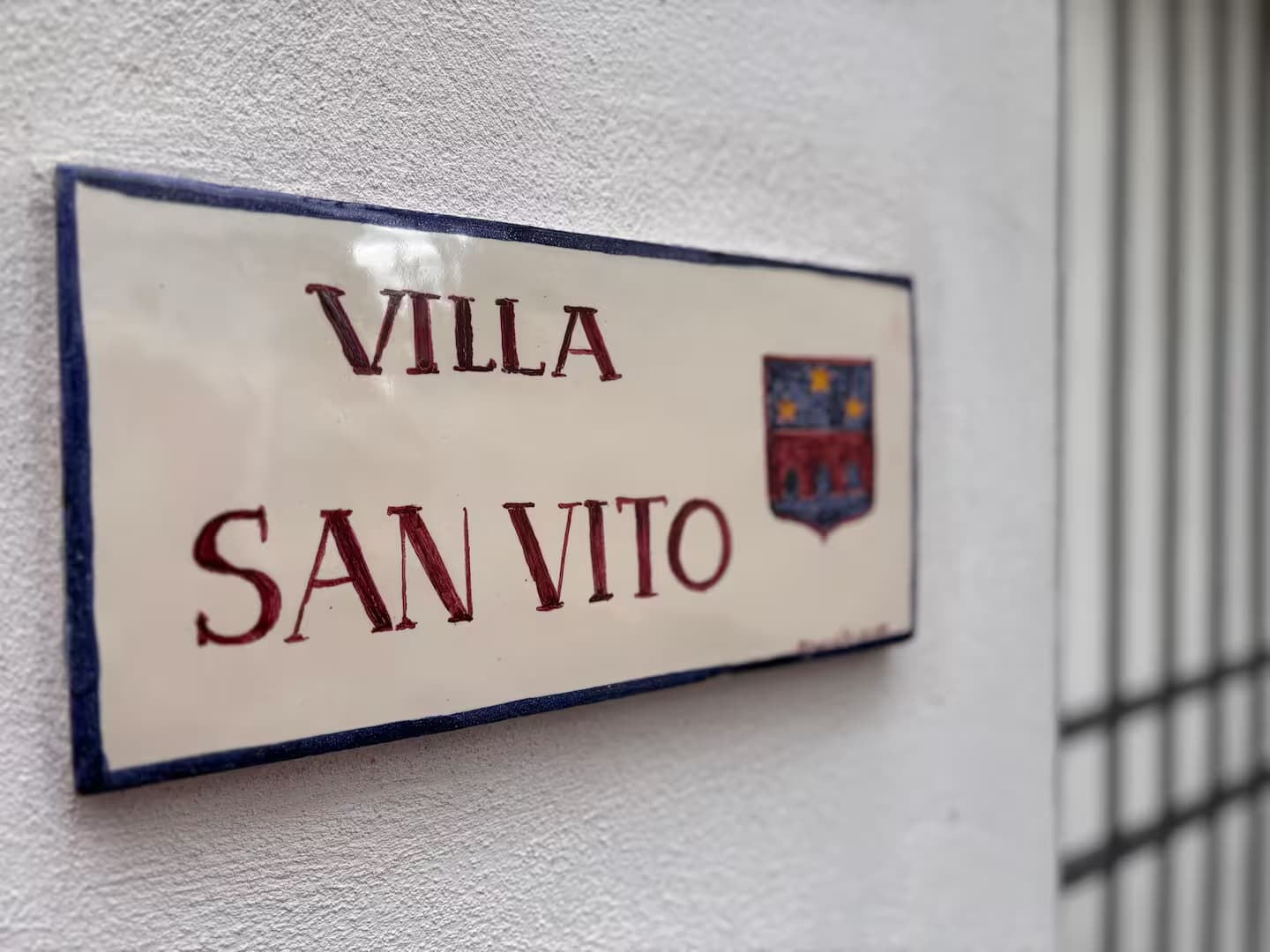 Targa in ceramica Villa San Vito